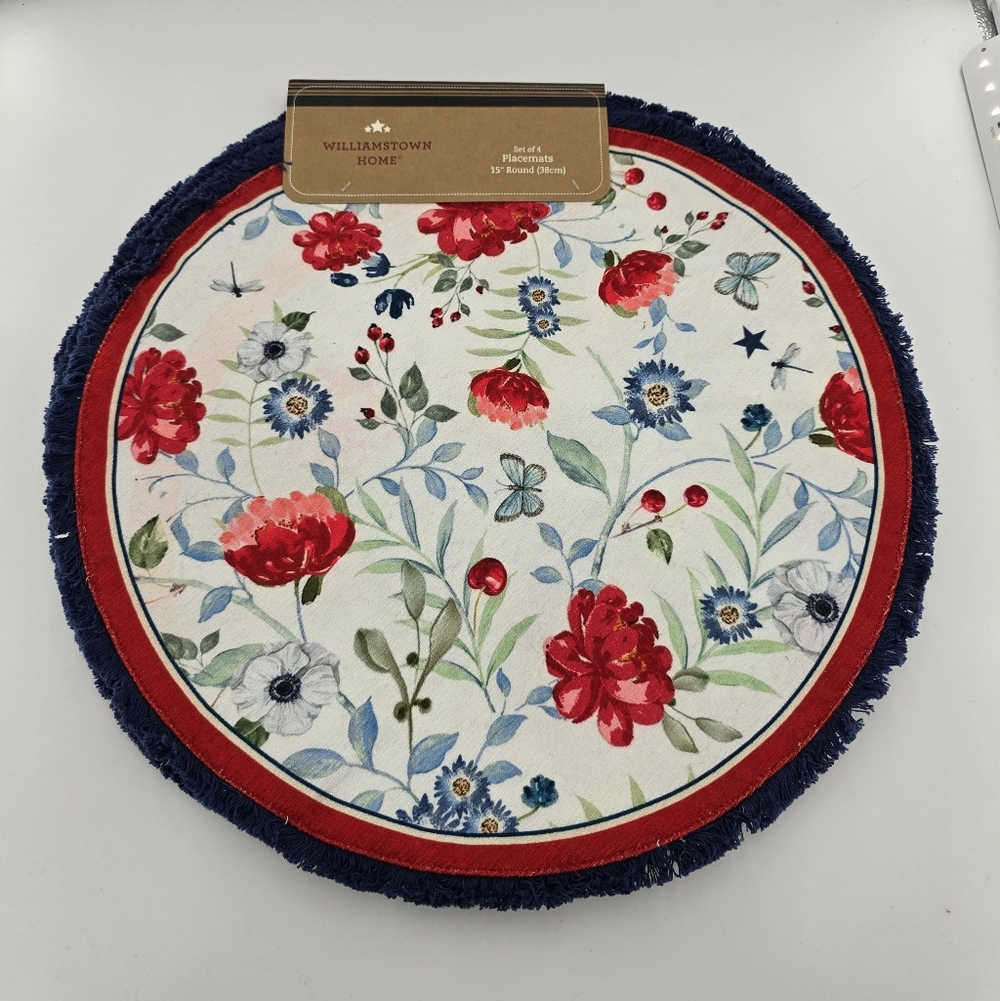 Williamstown Home Placemats (4) NWT